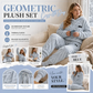 ✨Embossed Geometric Plush Set – Timeless Comfort & Effortless Style For Every Occasion