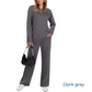 🔥LAST DAY SALE 60% OFF👍✨Women's Crew Neck Top & Drawstring Pants Set