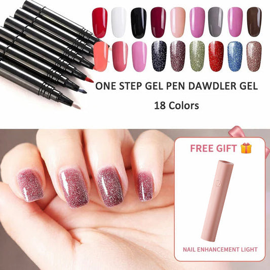 💅🌸Limited Time Buy 1 Get 1 Free - £9.99! ✨One Step Nail Gel Pen🎨Free handheld mini UV nail lamp💡