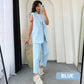 ⏰Last Day Sale 49% Off💖Women’s Stylish Sleeveless Blazer & High-Waisted Pants Set