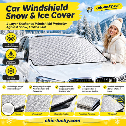 ⏳🖤Black Friday Sale: ONLY ￡15.99!!🔥Clear Your Windshield Instantly! Magnetic Frost & Snow Cover❄️