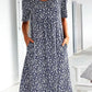💫Summer Hot Sale💛Casual Women Scoop Neck Floral Dress (8 Colors with Pockets)
