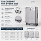 ⏳LAST DAY - 50% OFF!🧳Clear Waterproof Luggage Cover, Transparent Anti-Scratch Dustproof Suitcase Protector, Fits 22/24/26/28 Inch Suitcases