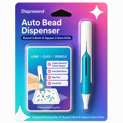 🔥Last Day 50% OFF💎Automatic Diamond Painting Bead Dispenser Pen & Tray Set
