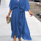 Stylish and elegant V-neck maxi dress