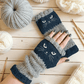 ❄️Winter Sale 60% Off🐾Cat Knitted Embroidery Fingerless Gloves