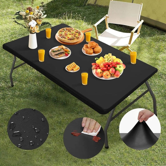 🌸Limited Time Sale-60% OFF✨Pack Stretch Fabric Table Top Cap Cover, fits 4ft/6ft/8ft Tables