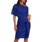 💖Christmas Sale-50% Off✨Women's Sequin Sparkly Glitter One Shoulder Ruched Bodycon Dress