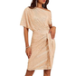 💖Christmas Sale-50% Off✨Women's Sequin Sparkly Glitter One Shoulder Ruched Bodycon Dress