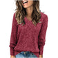 🎉LAST DAY-50% OFF🤩Women's V Neck Long Sleeve Solid Sweater