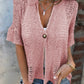 💐LAST DAY SALE 65% OFF🔥Women’s Solid One Button Knitted Top