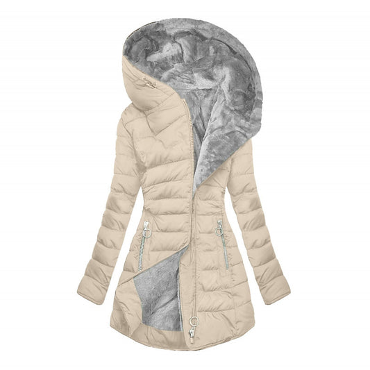 ❄️New Arrival-50% Off❄️Women's Hooded Mid-Length Winter Coat With Plush Lining