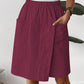 💥2026 Hot Sale🌟Women's Casual Elastic Waist Wrap Skort