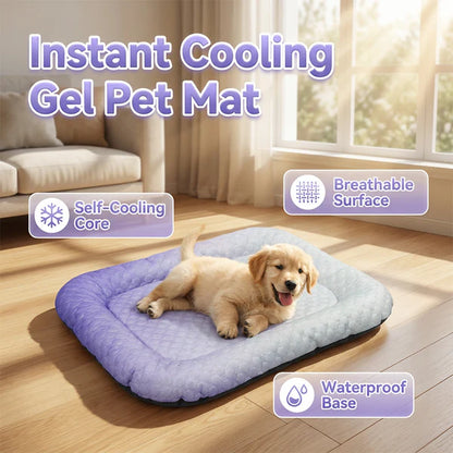 🎉50% OFF🧊❄️Pet Cooling Pad Mat for Dogs and Cats🐶🐱Ice Silk Summer Cool Bed Blanket in Gradient Colours🐾