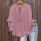 💥Summer Promotion 49% OFF☀️Women's Ruffle Sleeve V-Neck Shirt
