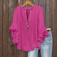 💥Summer Promotion 49% OFF☀️Women's Ruffle Sleeve V-Neck Shirt