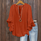💥Summer Promotion 49% OFF☀️Women's Ruffle Sleeve V-Neck Shirt