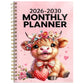 🐮2026–2030 Monthly Planner✨Cute Highland Cow 5-Year Calendar | Large Monthly Blocks for Long-Term Planning