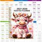 🐮2026–2030 Monthly Planner✨Cute Highland Cow 5-Year Calendar | Large Monthly Blocks for Long-Term Planning