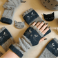 ❄️Winter Sale 60% Off🐾Cat Knitted Embroidery Fingerless Gloves
