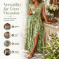 ✨Hot Sale 50% OFF👗 Women's V-Neck Bohemian Floral Smocked Maxi Dress 🦋