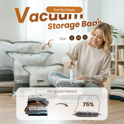 🔥 50% OFF | Travel Vacuum Storage Bags with Electric Pump – Save 75% Space Easily