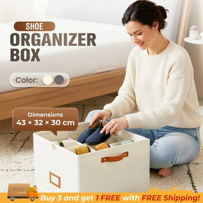 👟50% OFF NOW ! 📦Foldable Transparent PVC Shoe Box – Waterproof Stackable Dustproof Shoe Organizer for Closet & Office Use