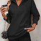 🔥Last Day Promotion-50% OFF🤩Womens Zip-Up Dropped Shoulder Sweatshirt