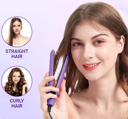 🔥BUY 3 GET 2 FREE💝2-in-1 Mini Curling Wand & Flat Iron Hair Straightener