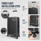 ⏳LAST DAY - 50% OFF!🧳Clear Waterproof Luggage Cover, Transparent Anti-Scratch Dustproof Suitcase Protector, Fits 22/24/26/28 Inch Suitcases