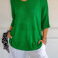 💥Clearance Sale-50% OFF🥰Women‘s Solid Color Knitted V-neck Top