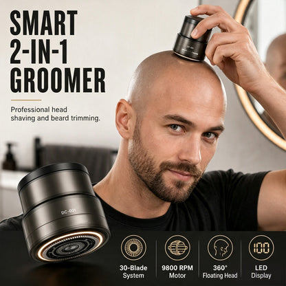🔥LIMITED-TIME 50% OFF! 😎2-in-1 Smart Electric Bald Head Shaver and Beard Trimmer with Digital Display