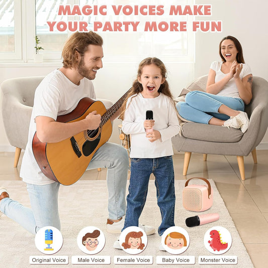 🎁This Week Special Sale-60% Off🎵Mini Karaoke Machine with Wireless Microphones