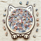 🎄Christmas Sale 50% OFF🎁🧩135-Piece Morandi-Colored Cat Shaped Wooden Jigsaw Puzzle