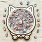 🎁60% OFF🧩135-Piece Morandi-Colored Cat Shaped Wooden Jigsaw Puzzle