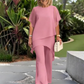 🔥2026 HOT SALE 50% OFF💕Charming Irregular Top & Wide Leg Pants Set