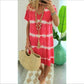 🎁2026 New Arrivals 50% OFF💥Tie-Dye Striped Short Sleeve T-Shirt Dress – Soft & flowy – Perfect for summer, beach or casual days – comfortable and stylish 🌊✨