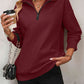 🔥Last Day Promotion-50% OFF🤩Womens Zip-Up Dropped Shoulder Sweatshirt