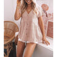 💖Last Day 50% OFF💖Women's Short Sleeve V Neck Ruffle Hem Blouse Top
