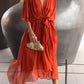 Stylish and elegant V-neck maxi dress