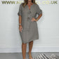 💃2025 New Plus Size Button-up Tunic Dress