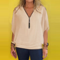 🔥Low-Priced Hot Sellers🩷Women's Chiffon Zip-up Neck Casual Top