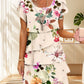 💃SUMMER HOT SALE 66% OFF🎁Multi-plant Floral Print Cascade Dress