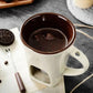 Melt Chocolate Instantly! No-Mess Ceramic Fondue Mug with Fork