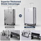 ⏳LAST DAY - 50% OFF!🧳Clear Waterproof Luggage Cover, Transparent Anti-Scratch Dustproof Suitcase Protector, Fits 22/24/26/28 Inch Suitcases