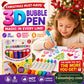 🌟Magic Puffy Pens – Draw 3D with one stroke!🎄DIY Bubble Popcorn Drawing Pens