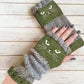 ❄️Winter Sale 60% Off🐾Cat Knitted Embroidery Fingerless Gloves