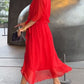 Stylish and elegant V-neck maxi dress