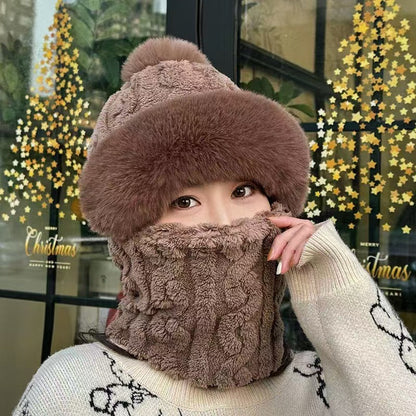 😍WINTER HOT SALE 49% OFF🥰 Women's Winter Warm Windproof Plush Scarf Hat