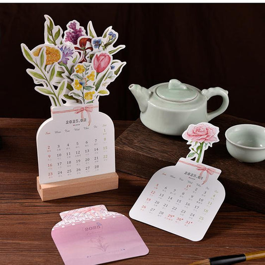 Buy 3 Get 2 Free🌷📅2025 Bloomy Flowers Desk Calendar